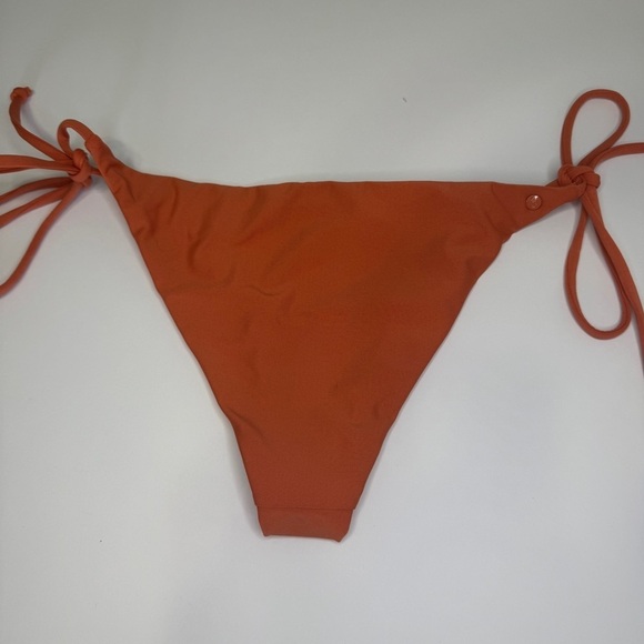 Volcom Rust Orange String Bikini Bottoms | Size Small | Sustainable Swimwear - Picture 2 of 6